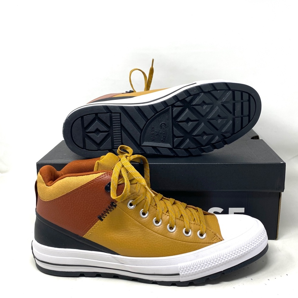 Converse Chuck Taylor Street Boot High Leather Shoes Casual Men's Size 171446C - Picture 3 of 8